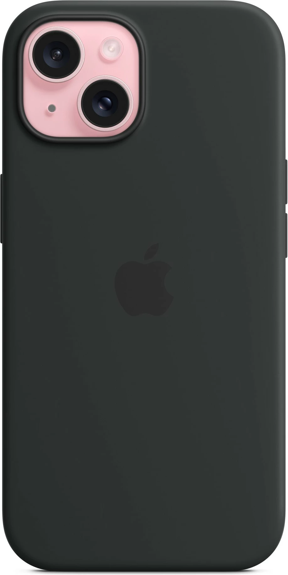 Mbështjellës Apple iPhone 15, silikon, MagSafe, ngjyrë e zezë