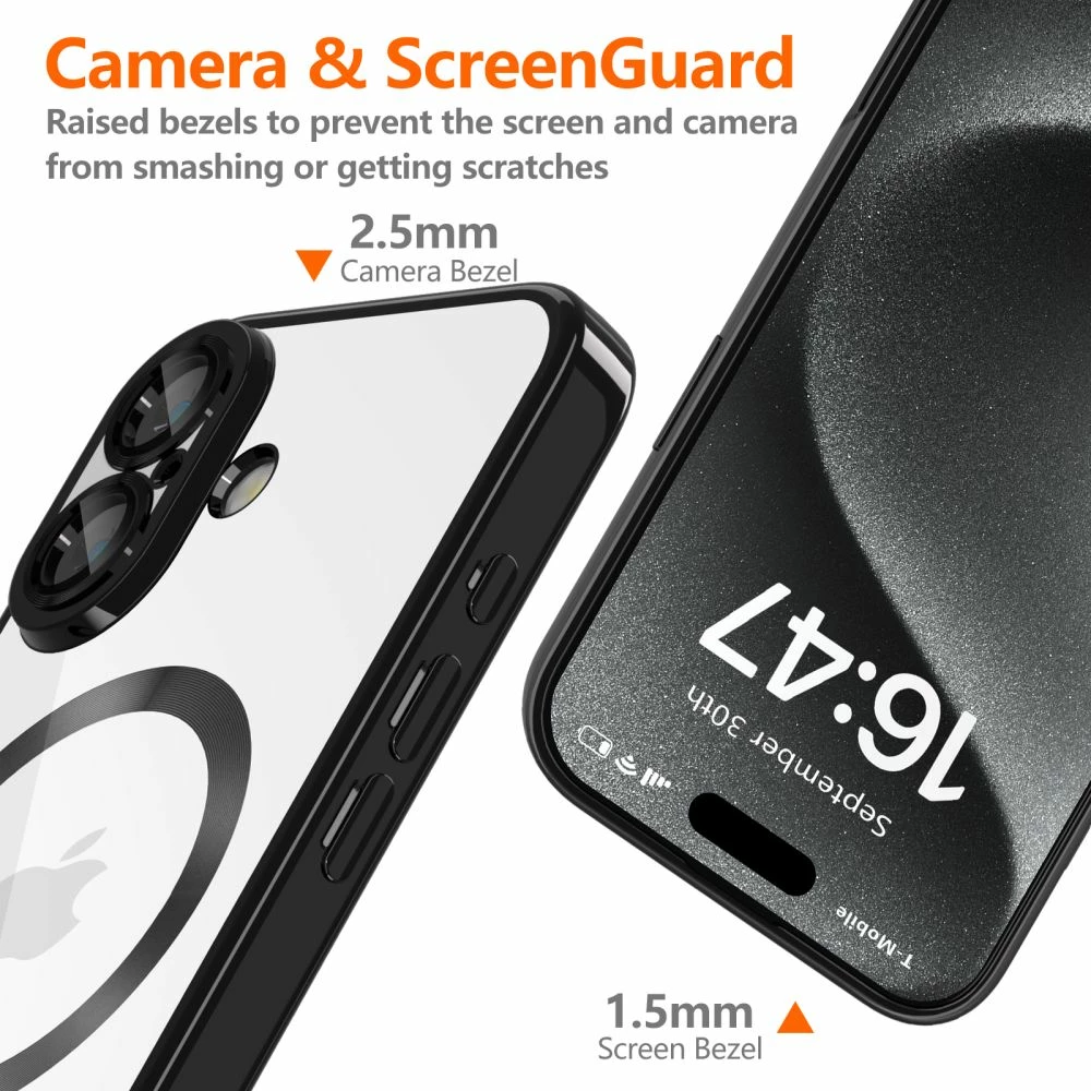 Mbështjellës Tech-Protect MagFlex për iPhone 16, MagSafe, i zi