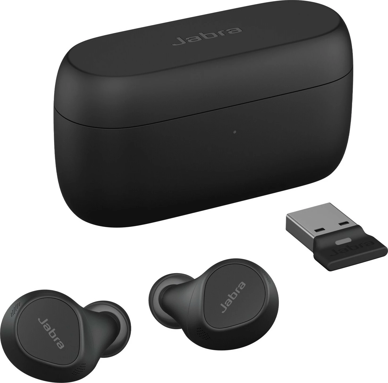 Kufje Jabra Evolve2 Buds, USB-A UC, True Wireless Stereo (TWS), Thirrje/Muzikë, 5.4 g, Headset, E zezë