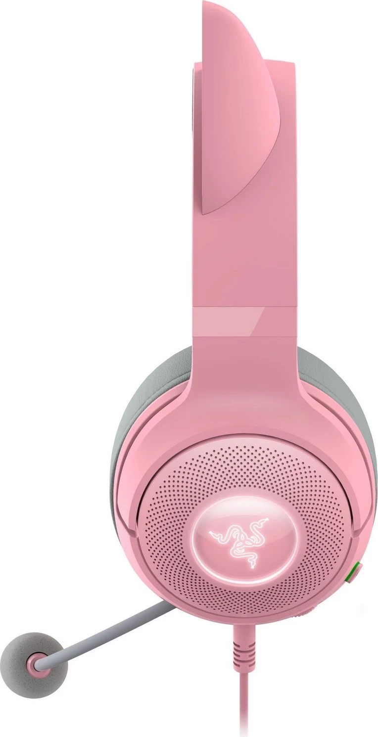 Kufje Razer Kraken Kitty V2 Quartz, rozë