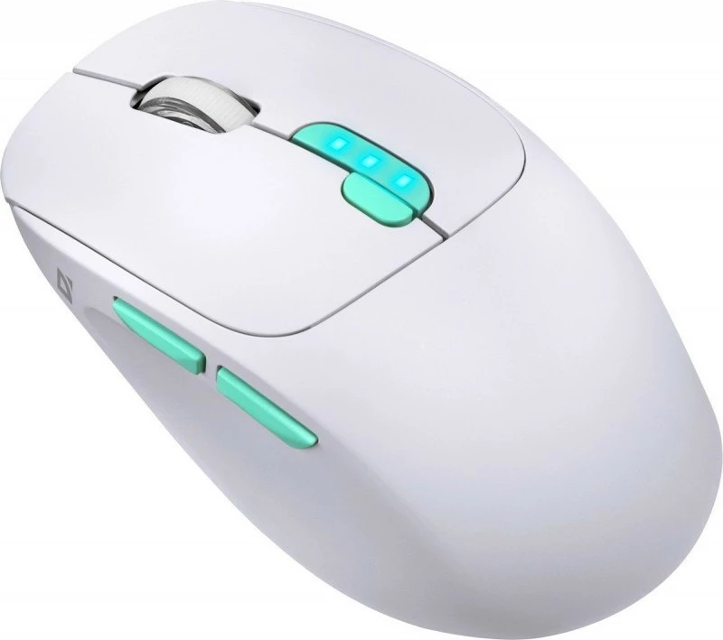 Maus pa tela Defender Nitta MM-307, Bluetooth/USB, 1600 DPI, i bardhë