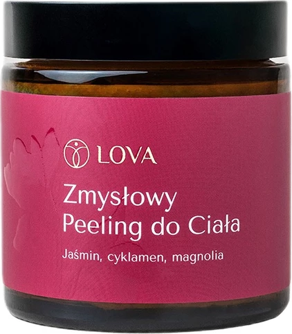 Skrab për trup për femra LOVA Sensual Body Scrub Jasmine Cyclamen Magnolia, 120ml