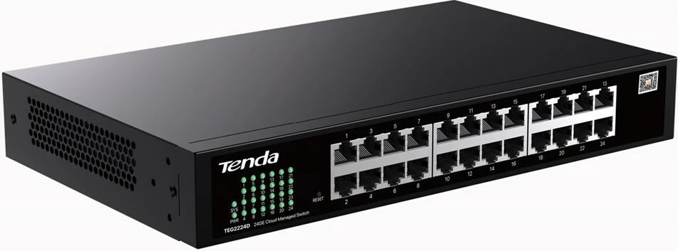 Switch Tenda TEG2228P-24-410W, 26 porta RJ-45, 2 SFP, Metal, Zi