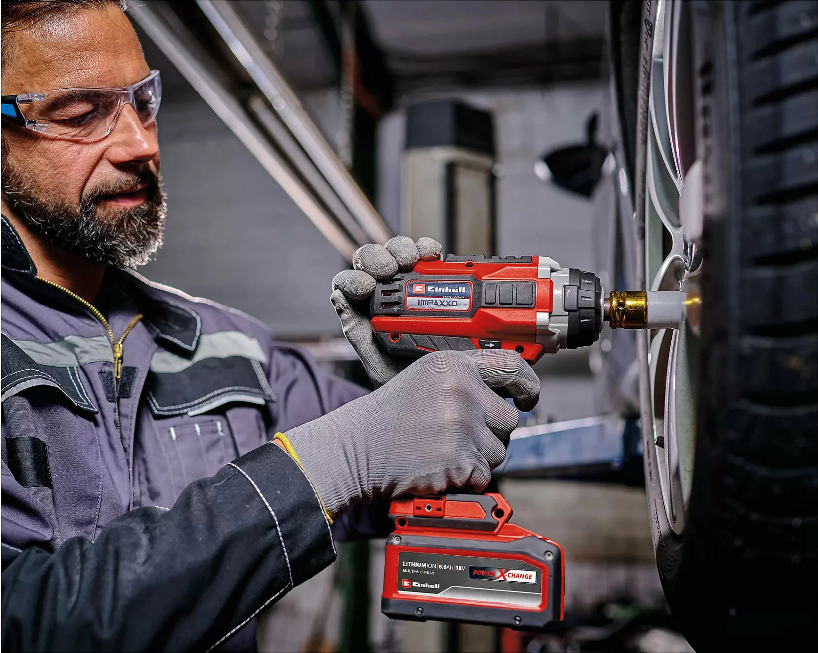 Impaktues Einhell Impaxxo 18/400, brushless, 18V, 400Nm, i zi/kuq