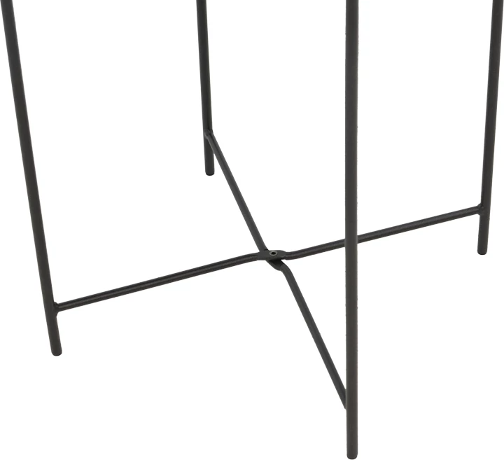 Tavolinë metalike e zezë, Φ46x52cm