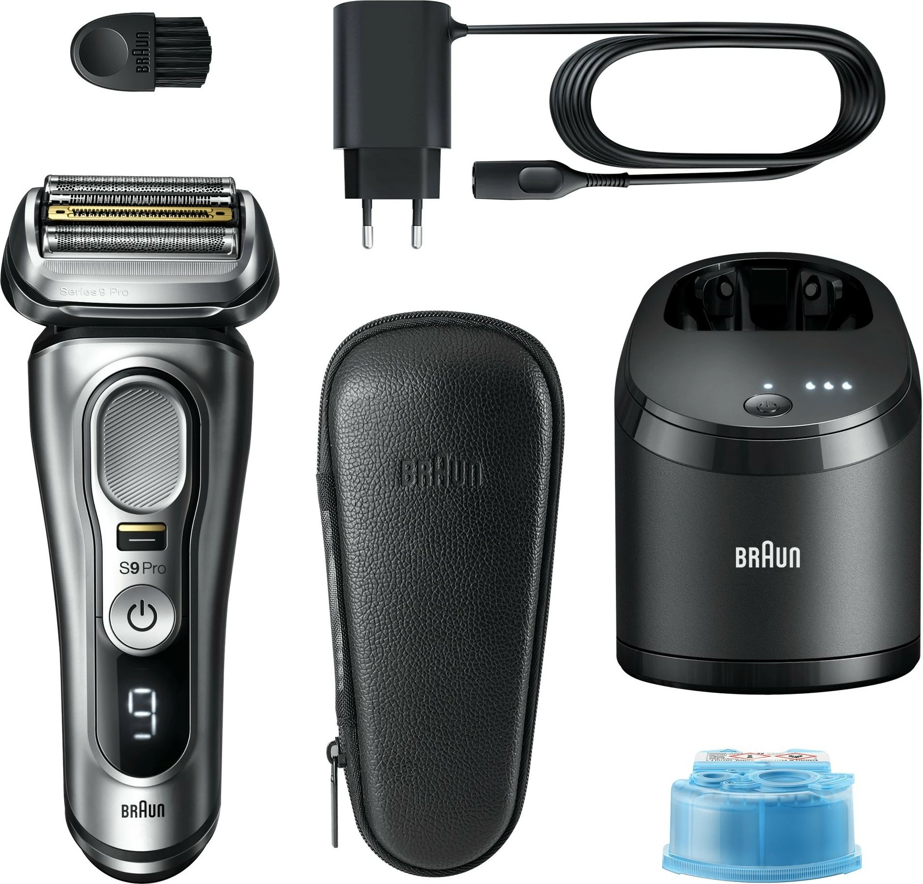 Makinë rroje Braun Series 9 9467cc, 4 koka, Li-Ion, 60 min, e zezë/gri
