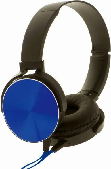 Kufje stereo me mikrofon Rebeltec Montana RBLSLU00045, me kabllo, e zezë/blu