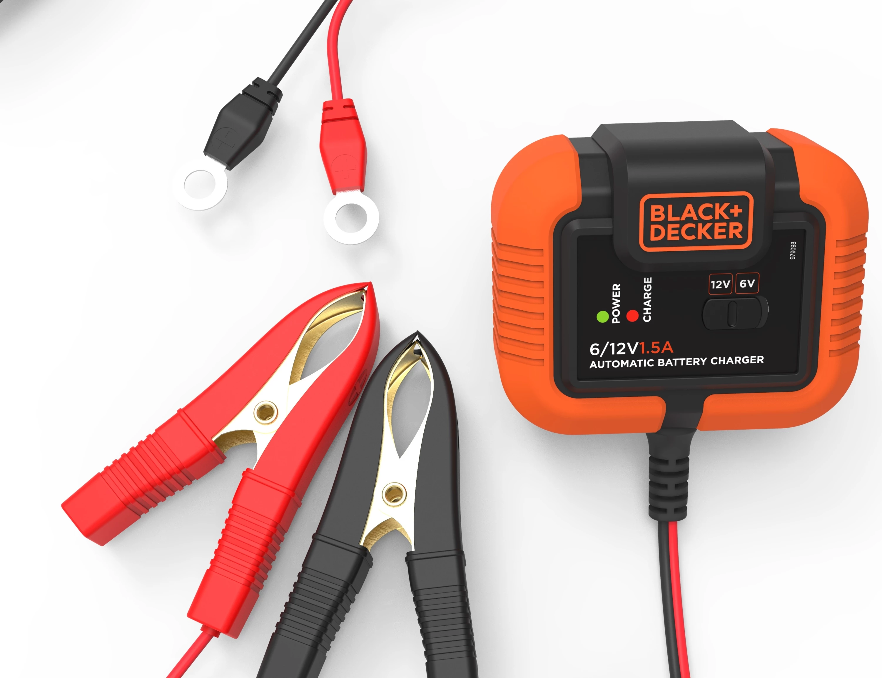 Karikues baterie Black&Decker BXAE00021 6-12V 1.5A për motoçikleta dhe vetura