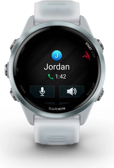 Smartwatch Garmin Forerunner® 570 Cloud Blue Aluminum, Translucent Whitestone/Cloud Blue Strap, 42 mm