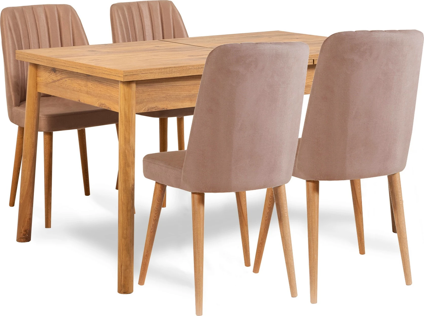 Tavolinë me karrige (5 copë), Skye Decor, ngjyrë pishë Atlantike-Stone