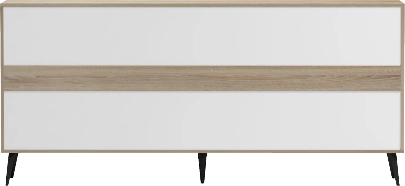 Bufe SAVORE, ngjyrë sonama, këmbë metalike të zeza, 180x35.5x82cm