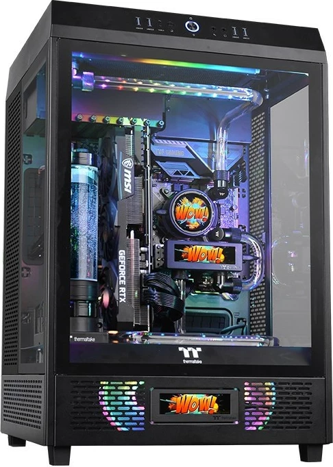 Panel LCD Thermaltake për kasë The Tower 500, i zi