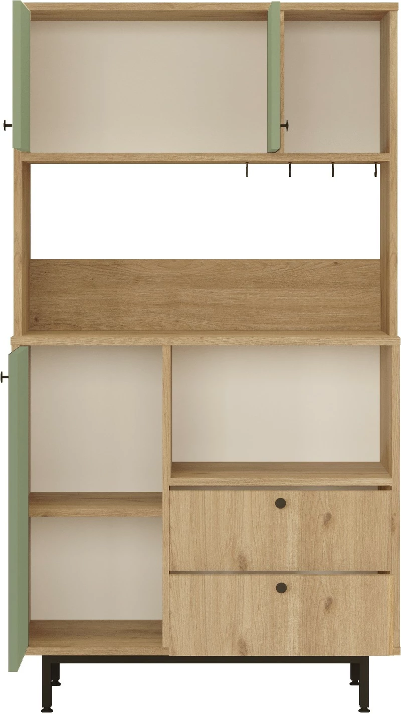 Dollap multifunksional, ngjyrë lis dhe e gjelbër, Skye Decor, RE3-SY