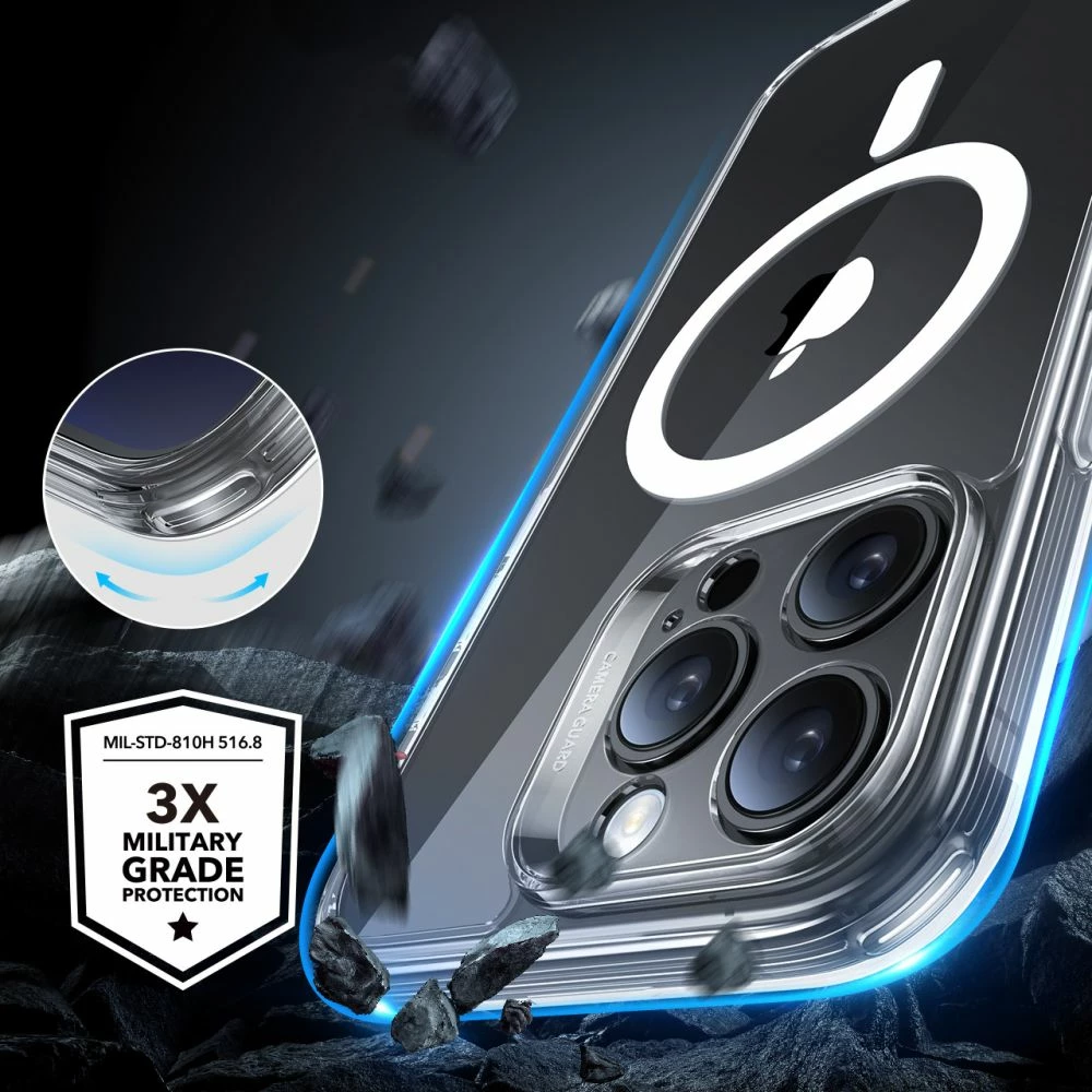 Mbështjellës ESR Classic Pro Set HaloLock MagSafe për iPhone 16 Pro, Transparent