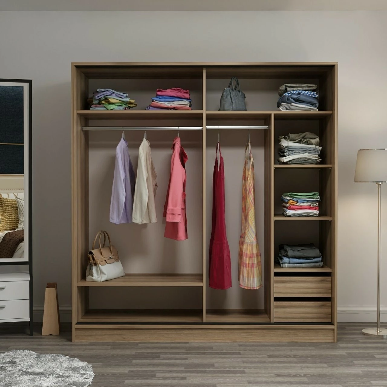 Dollap rrobash Dore, Skye Decor, 220x210x60 cm