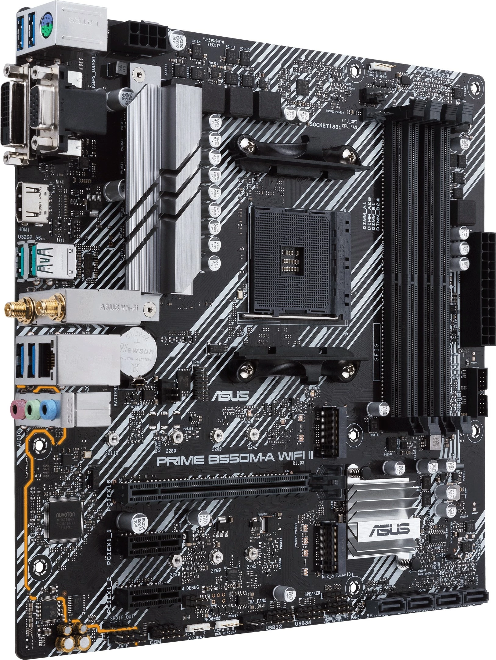 Pllakë amë ASUS PRIME B550M-A WIFI II, Socket AM4, DDR4-SDRAM, 128 GB