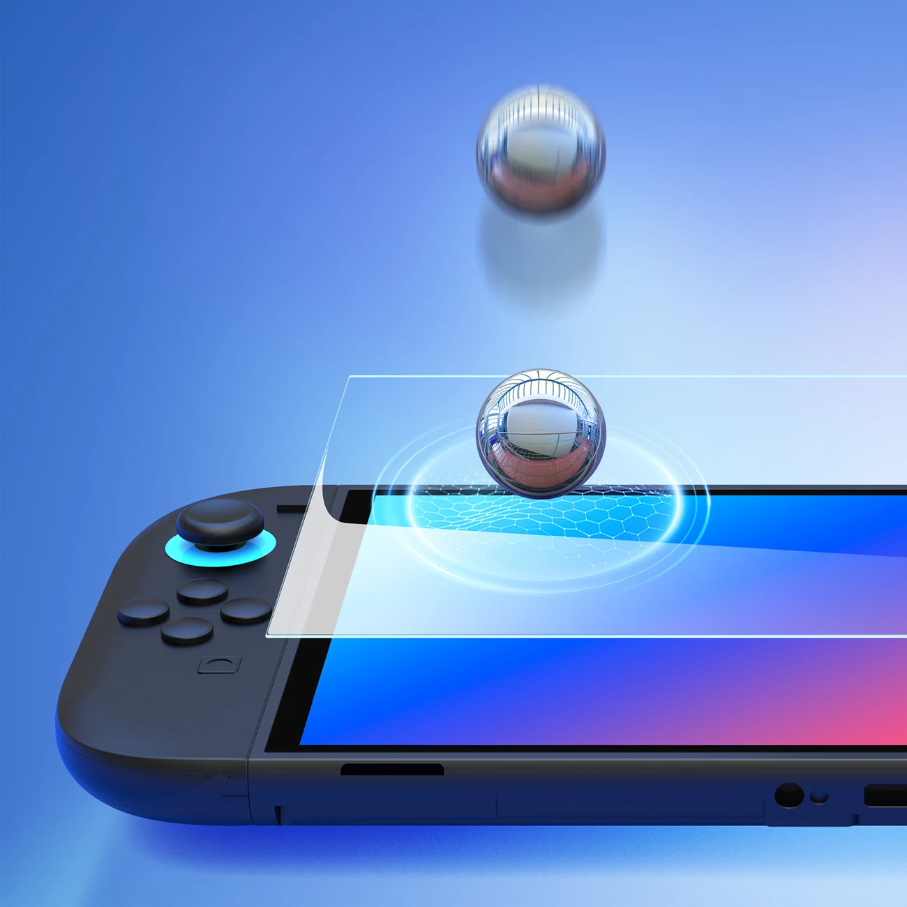 Mbrojtës ekrani xham i kalitur, Dux Ducis, HD për Nintendo Switch 2, 9H, 92% transparencë, kornizë instalimi