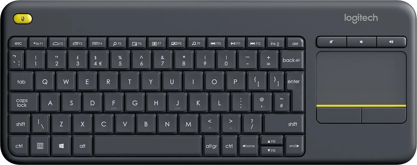 Tastierë wireless Logitech me touchpad, mini, QWERTY spanjisht, e zezë