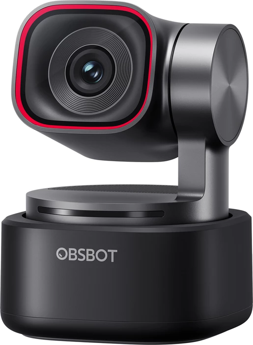 Webkamerë OBSBOT Tiny 3 4K, AI tracking, gimbal 2-aksësh, me remote dhe mikrofon (MIC Combo), e zezë