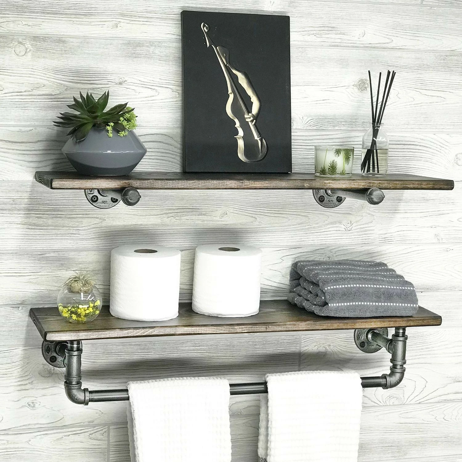 Raft muri me tuba, ngjyrë arre e zezë, Boruraf113