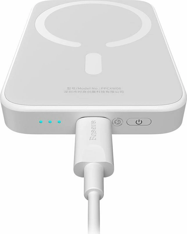 Powerbank Baseus Magnetic Mini 6000mAh 20W MagSafe, e bardhë