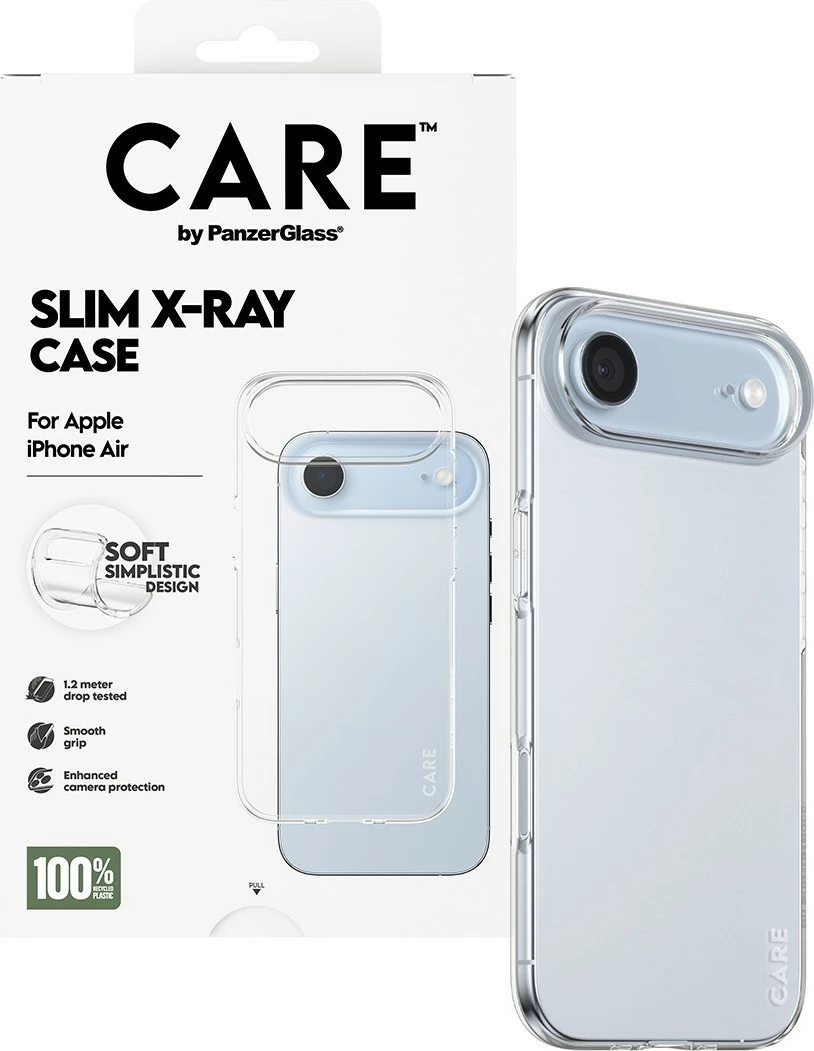 Mbështjellës PanzerGlass CARE fashionable X-Ray Soft Basic për iPhone Air, transparent