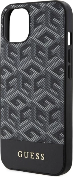 Mbështjellës Guess GUHMP14SHGCFSEK për iPhone 14 6.1", G Cube Stripes MagSafe, i zi