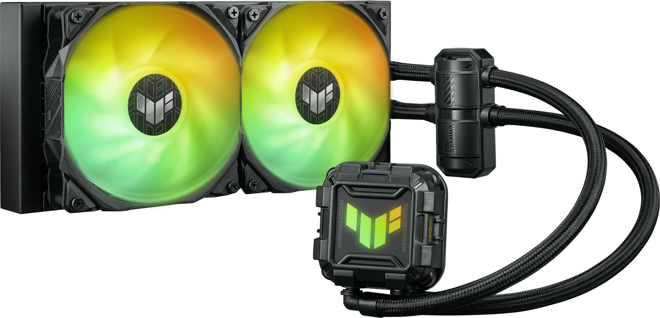 Ftohës me lëng ASUS TUF GAMING LC II 240 ARGB, 2x120mm, ARGB, i zi