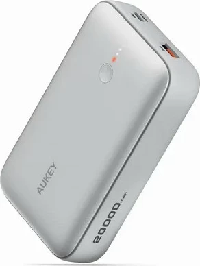 Power bank AUKEY PB-Y57 Spark Mini 20000mAh, 22.5W, 2xUSB, i bardhë