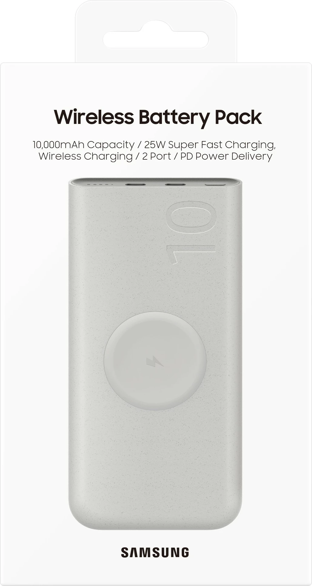 Powerbank Samsung EB-U2510XUEGEU, 10000 mAh, Wireless, Beige
