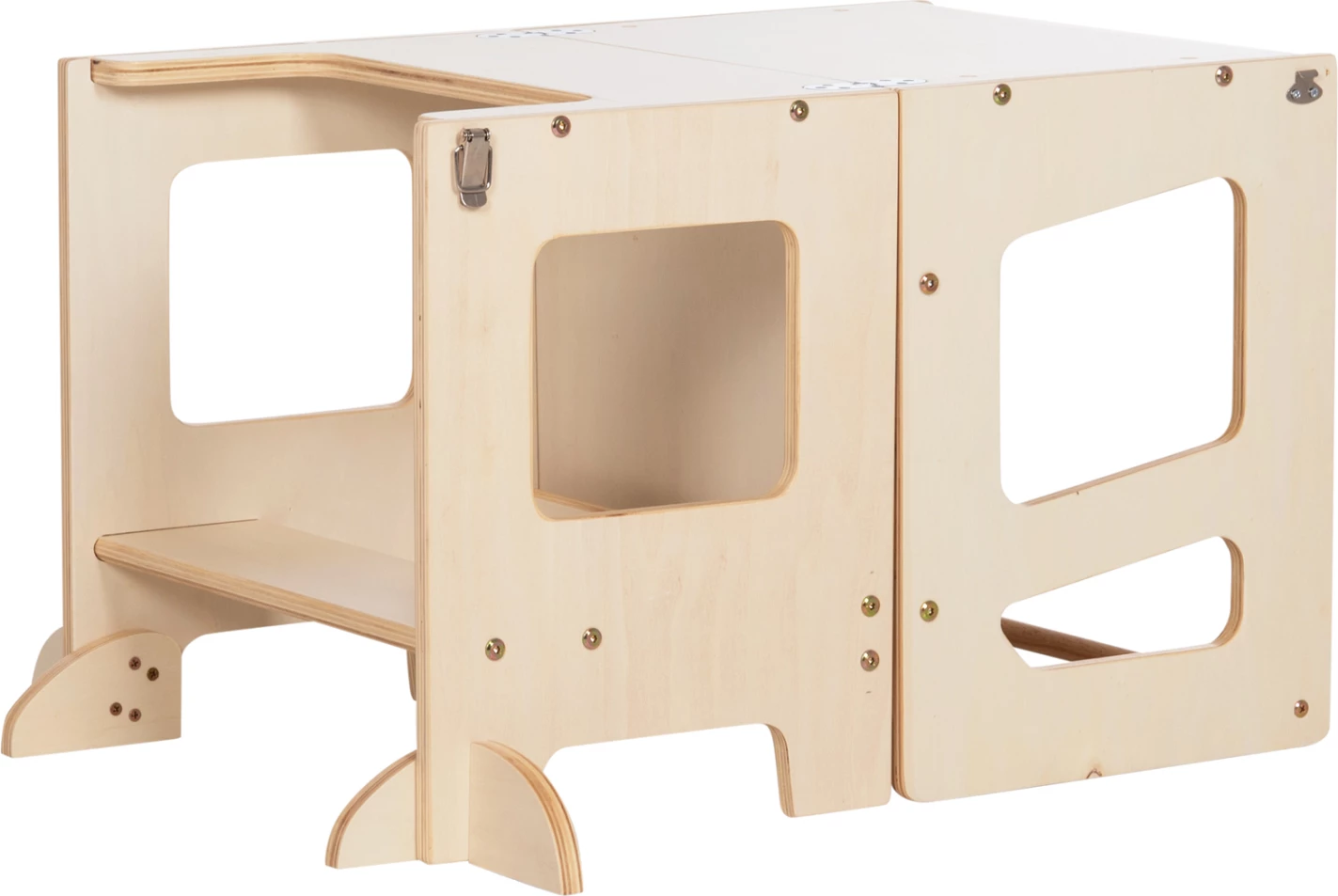 Kullë mësimi për fëmijë me tabelë, dru pishe natyral, RICKI FH18344.01, 43x32x84cm