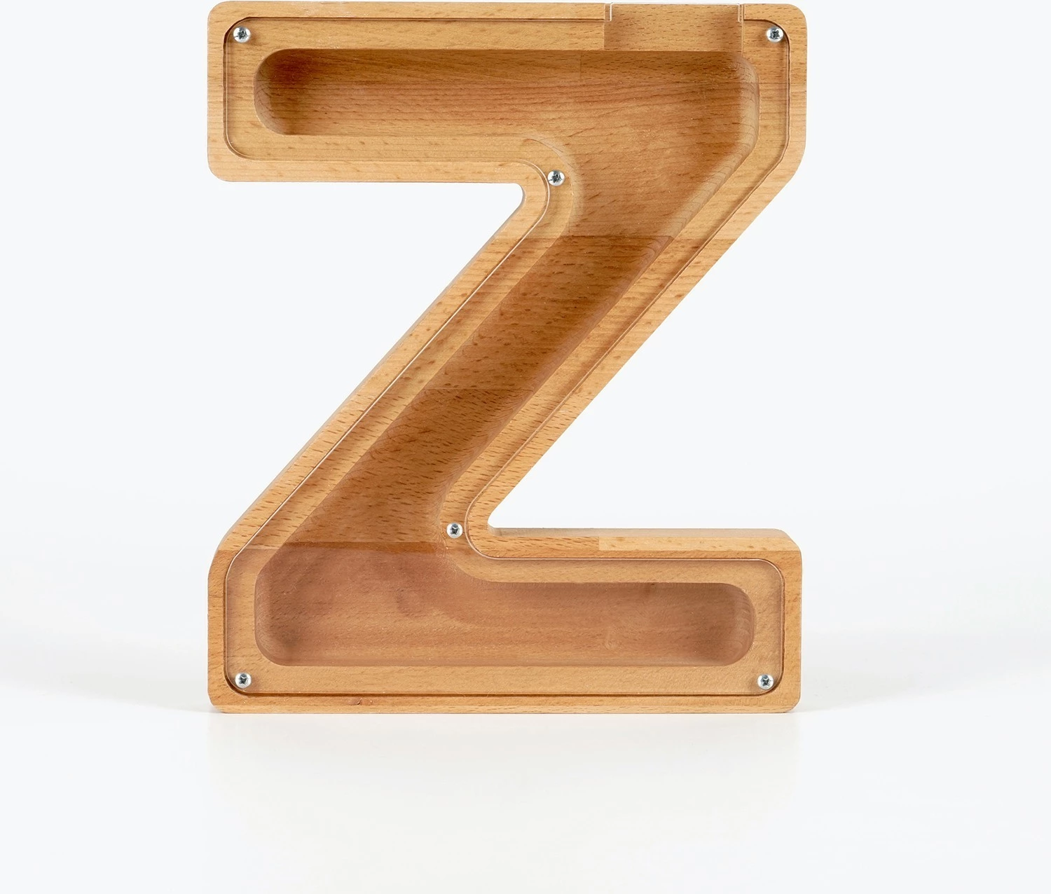 Bankë dekorative për monedha, kornizë druri, ngjyrë kafe dhe e bardhë, HAKUMZ, 19x22x3cm