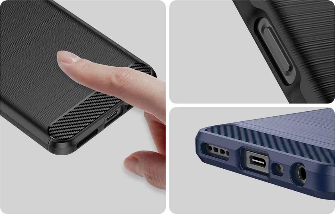 Mbështjellës Hurtel Carbon Case për Realme 10 5G / Realme 9i 5G, TPU, i zi