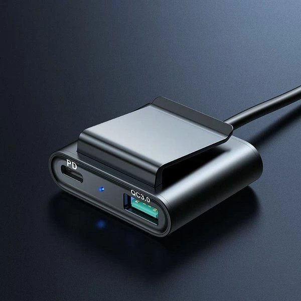 Karikues veture Joyroom JR-CL05 72W 5 porta (3x USB-A + 2x USB-C) 3A, kabllo 1.5m, e zezë