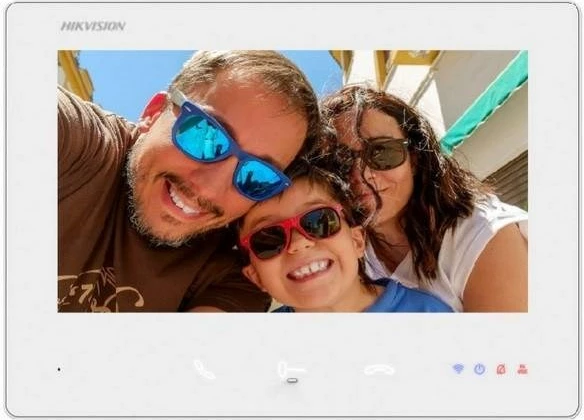 Videofon Hikvision DS-KIS704EY-ACW2, 2 MP, IP65, i bardhë