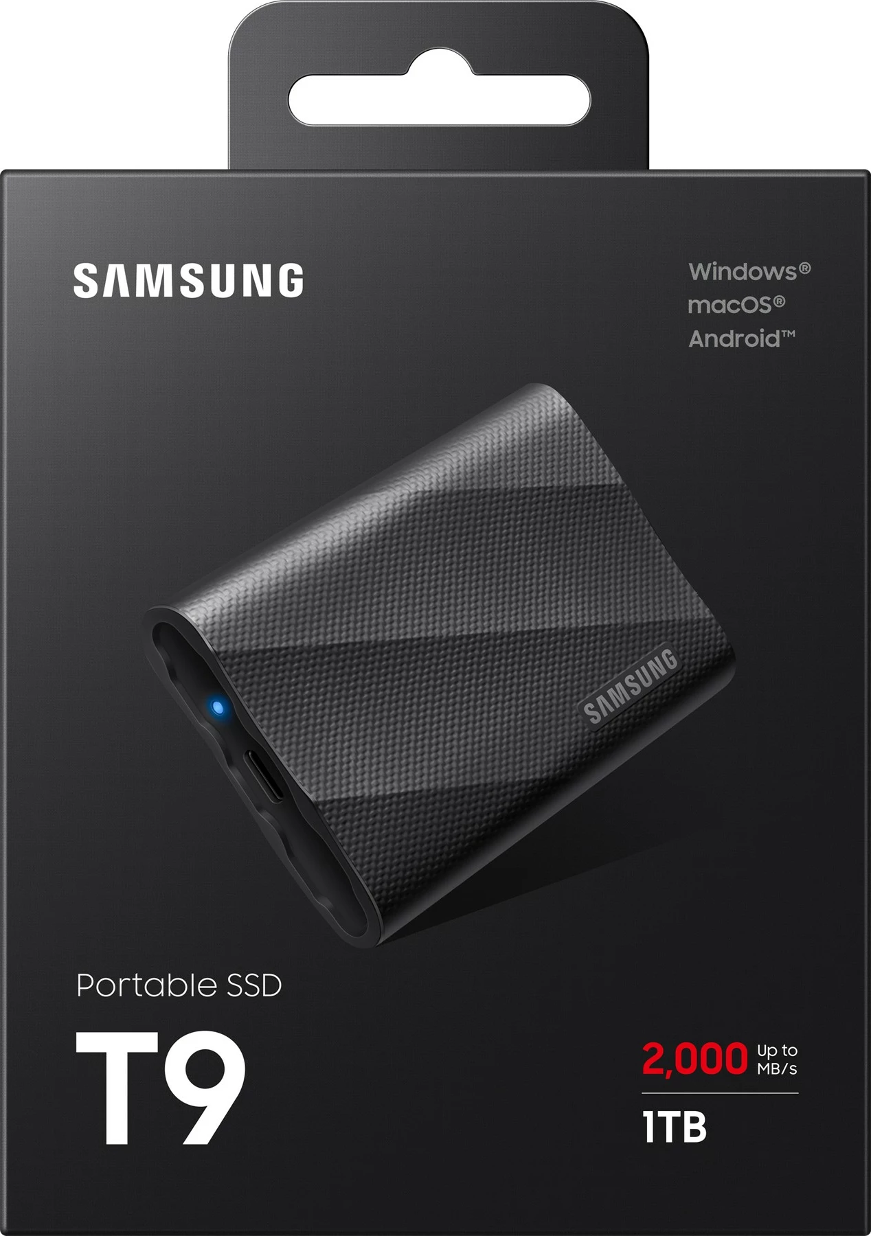 SSD Samsung MU-PG1T0B, 1 TB, USB Type-C, 2000 MB/s, e zezë
