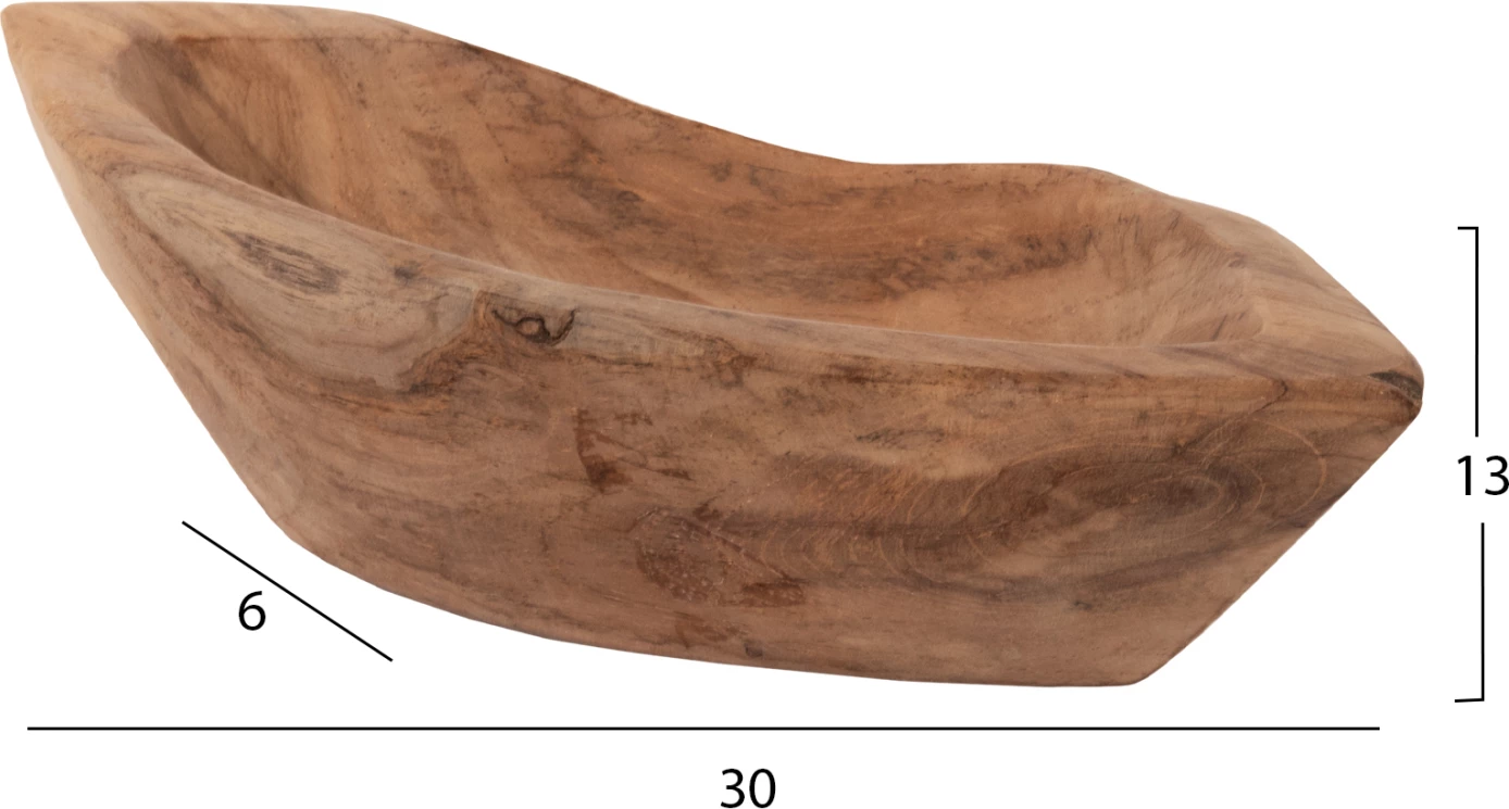 Dekor tavoline, enë FH9632, dru tik, 30x6x13 cm