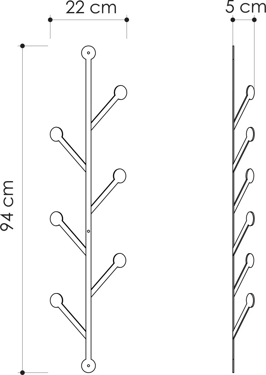 Varëse muri metalike, ngjyrë e zezë, Skye Decor, Ponpon
