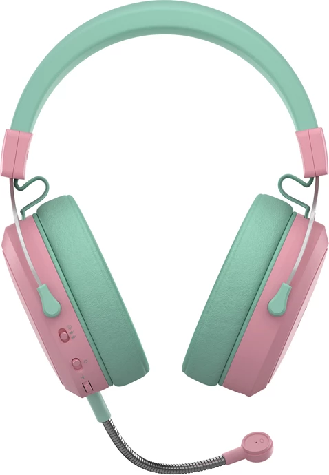 Kufje gaming Cooler Master CH351-MC, wireless, Bluetooth 5.4, mikrofon i shkëputshëm, jeshile-rozë