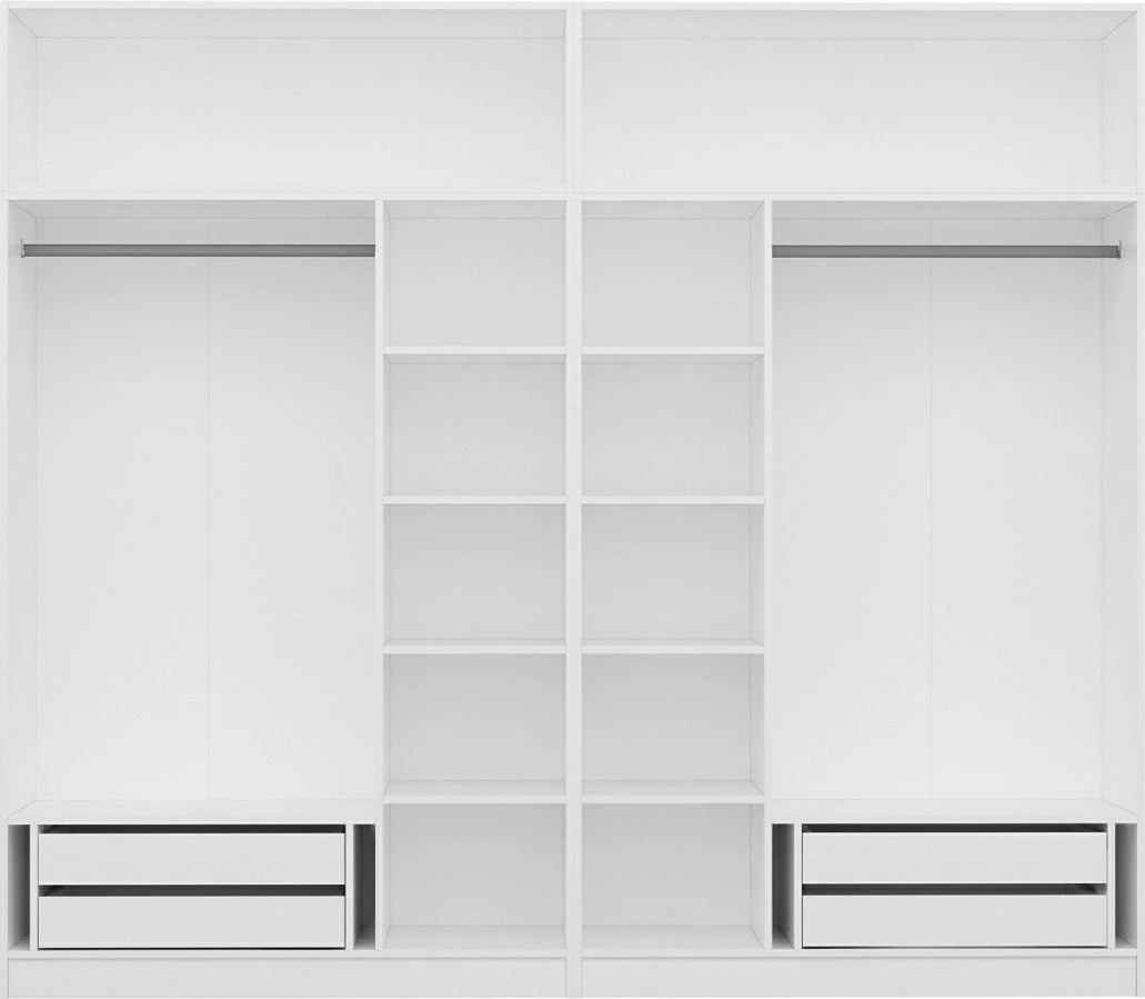 Dollap i madh për rroba, ngjyrë e bardhë, Skye Decor, Kale - 3087