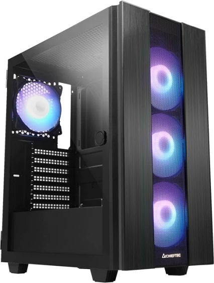 Kasë CHIEFTEC HUNTER 2 GS-02B-OP Midi Tower ATX, A-RGB, USB Type-C, e zezë