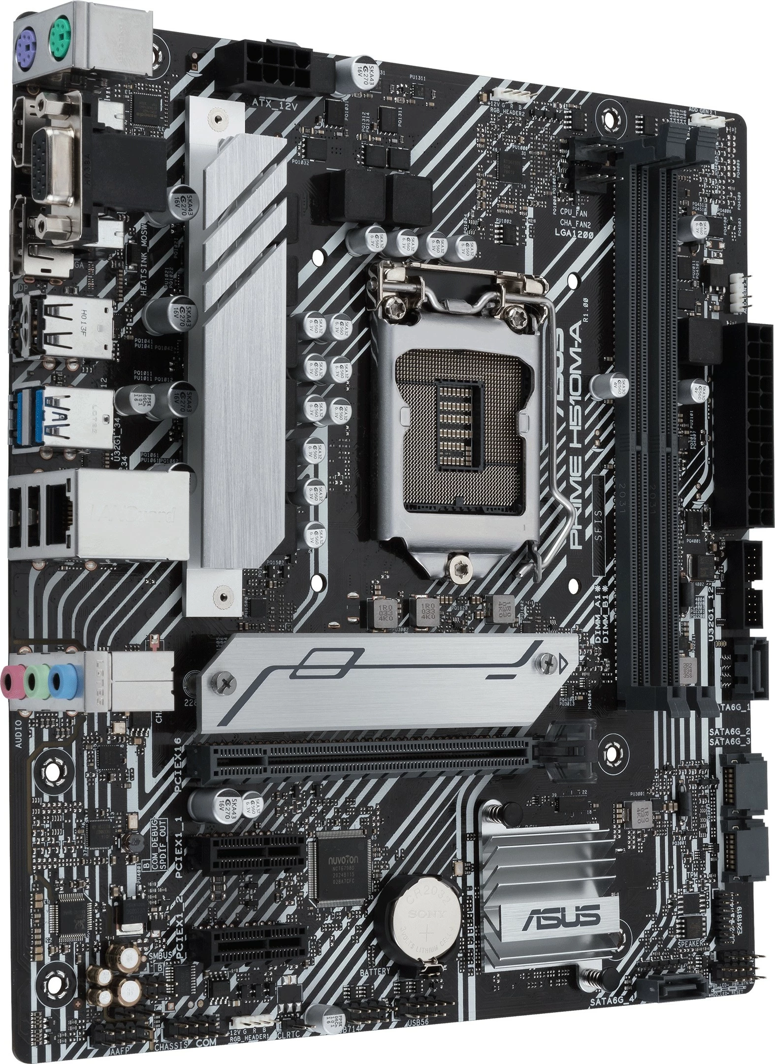 Pllakë amë ASUS PRIME H510M-A, Socket LGA 1200, Intel® Celeron®, Intel® Core™ i5, i7, i9, Intel® Pentium®, DDR4-SDRAM, 64 GB, DIMM
