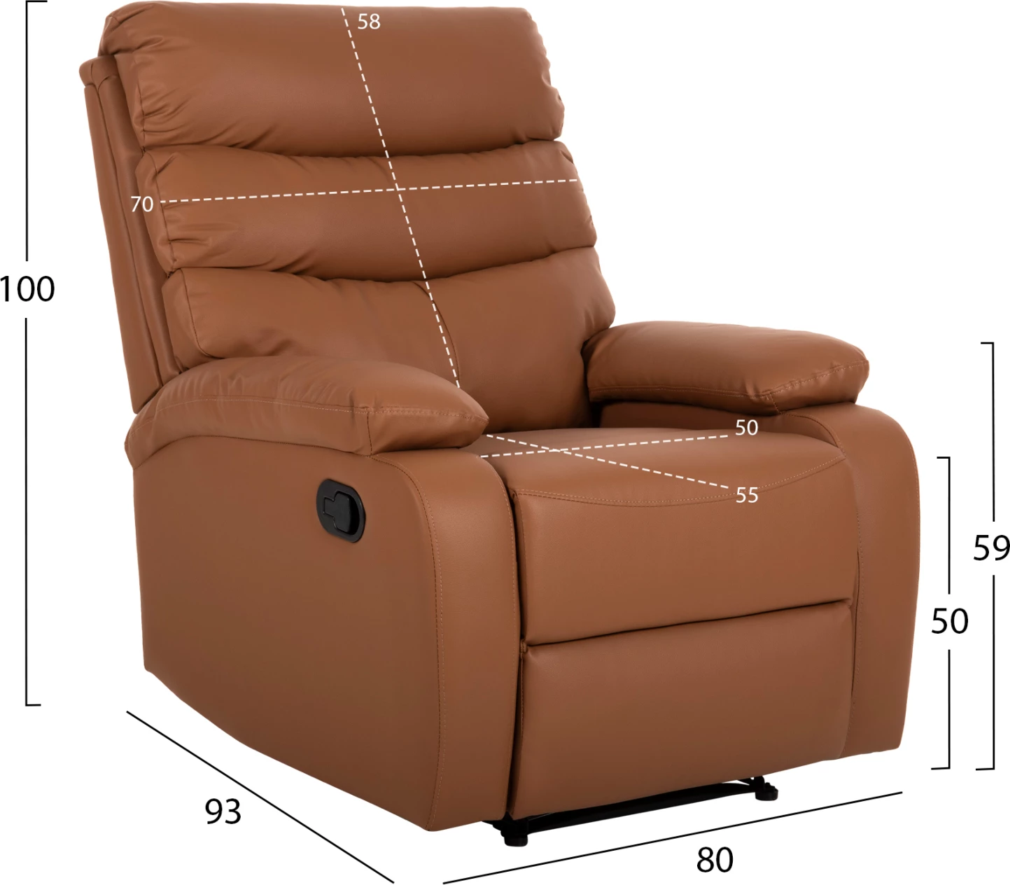 Karrige masazhi YASUMU, FH9784.12, ngjyrë kafe, 80x93x100H cm