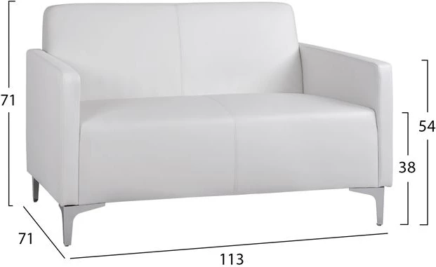 Set 2 pjesë divan 3 & 2 vendesh Nellie FH11274.02 ngjyrë bardhë