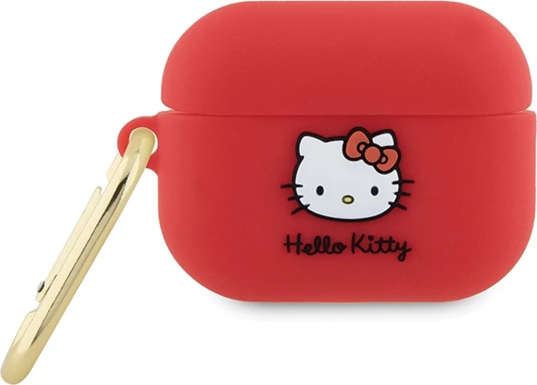Mbështjellës Hello Kitty Silicone 3D Kitty Head për AirPods Pro 2, Fuchsia