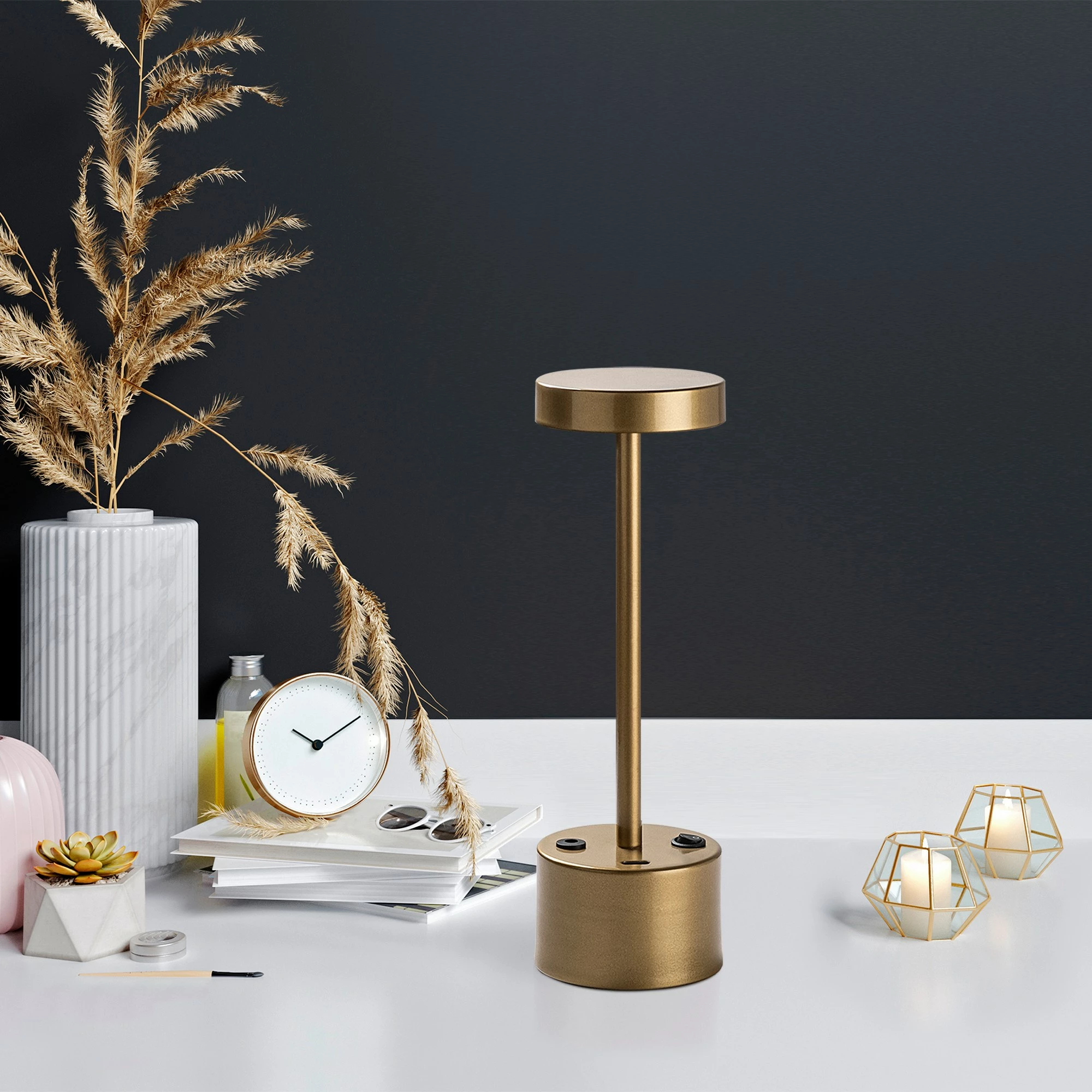 Llambë tavoline Opviq, Keyf - 13393, ngjyrë ari