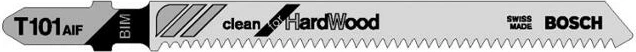 Teh sharrë për sharrë zgjigzage Bosch T 101 AIF 100 mm, Clean for Hard Wood, set 5 copë