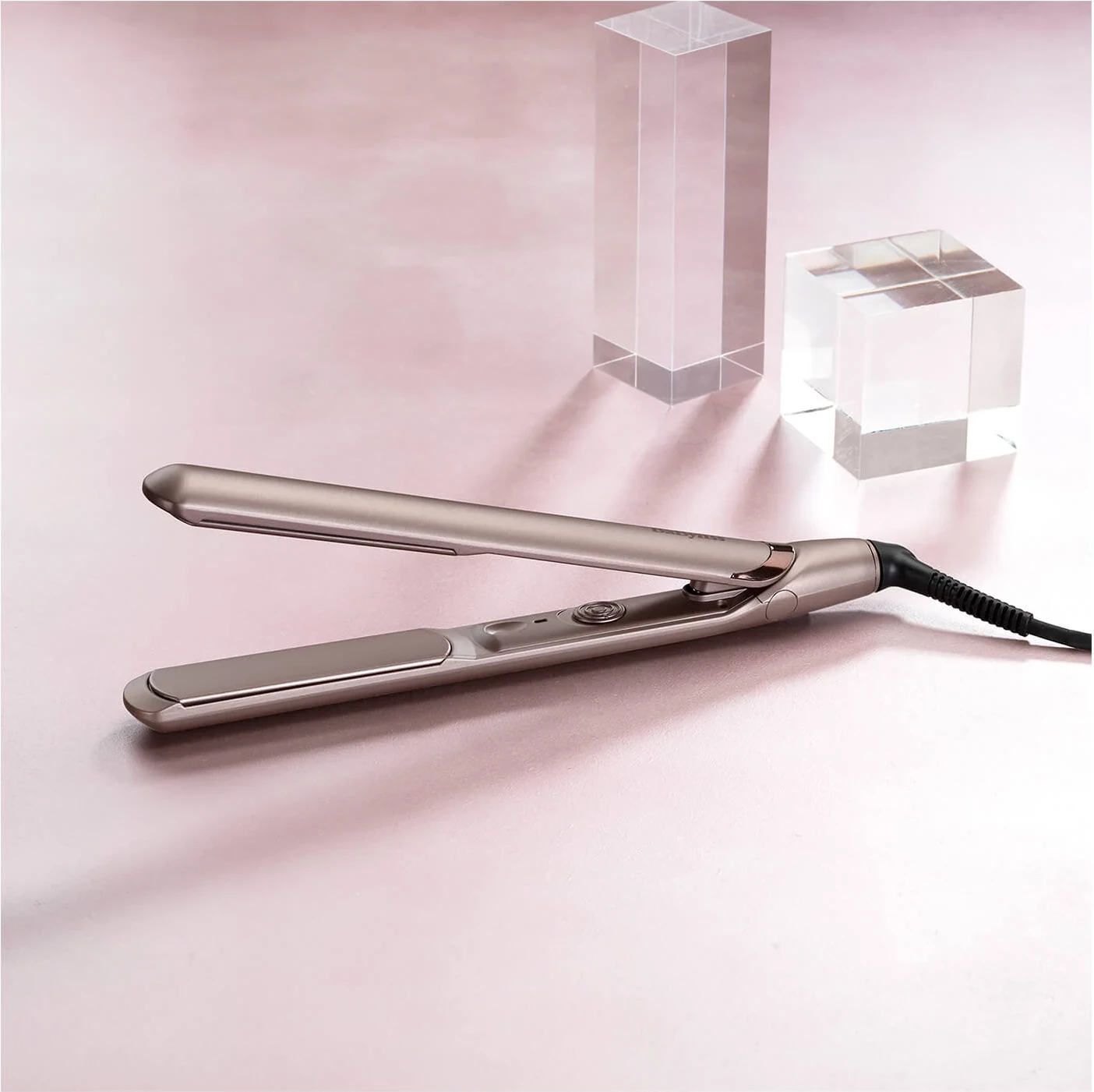 Drejtues flokësh, BaByliss ST90PE, 28mm, 235°C, 3 nivele nxehtësie, ngjyrë rozë e artë
