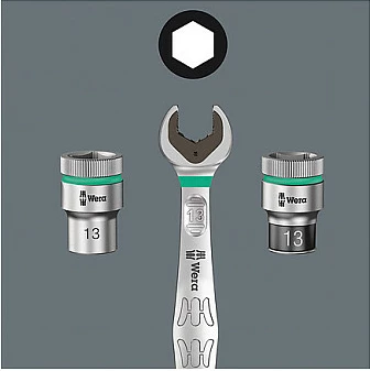 Set veglash Wera 05135870001, 35 copë, kasë tekstili, e zezë