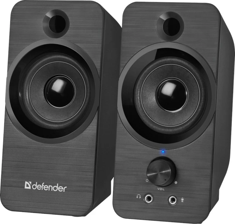 Bokse DEFENDER SPK-190 2.0 8W USB, të zeza